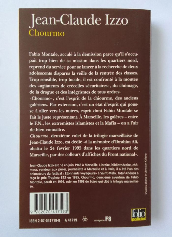 Jean-Claude Izzo - Chourmo - photo numéro 2