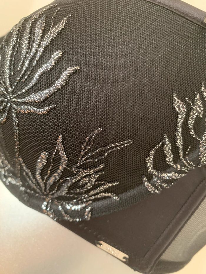 Soutien gorges sexy noir et argent T85/C - photo numéro 2