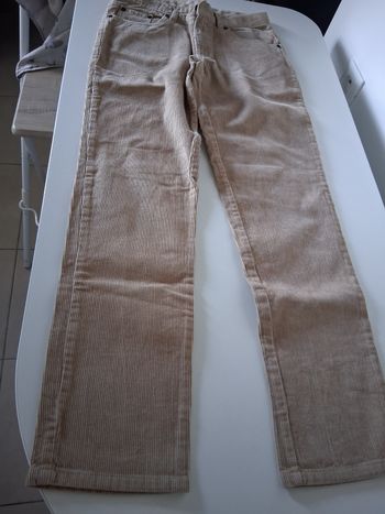 Pantalon velour beige enfant