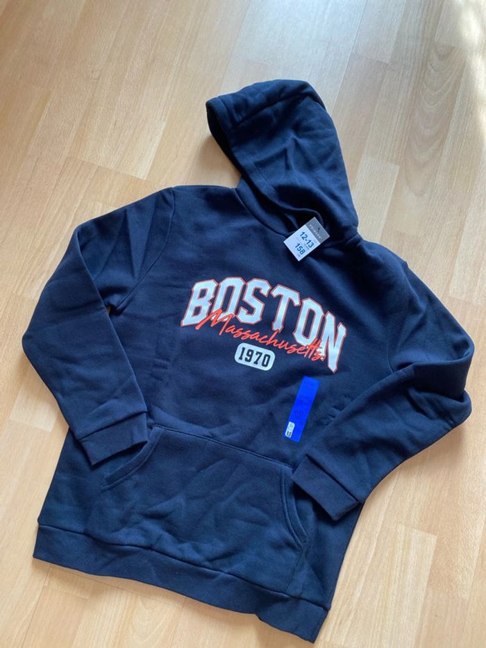 Pull avec capuche, Sweat 12, 13 ans, 158 cm. Boston, marque Primark neuf