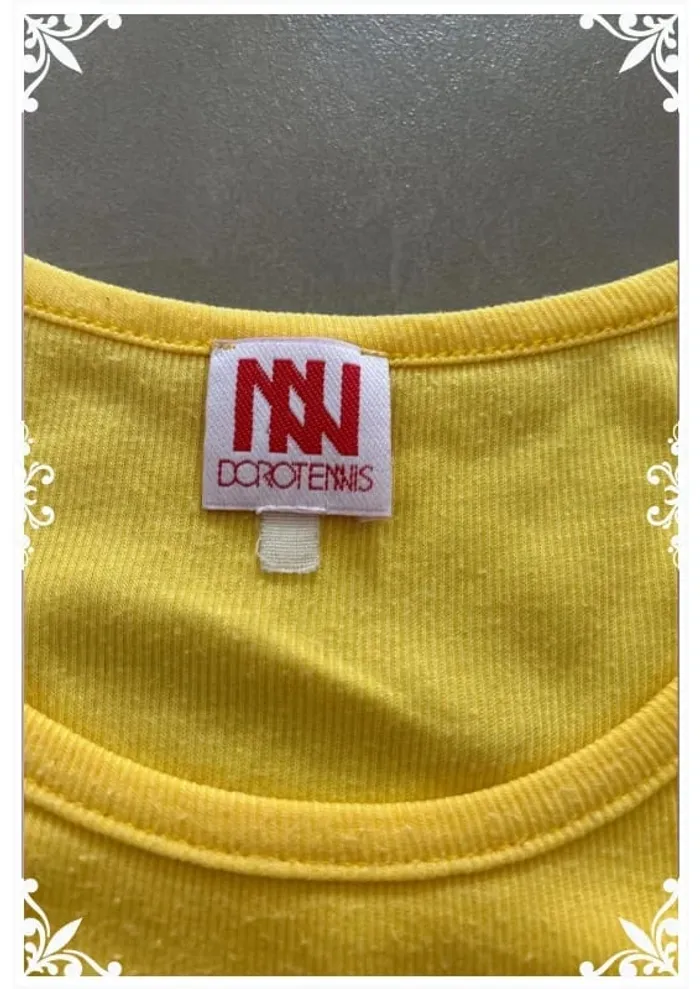 🌼 Débardeur jaune Dorotennis – Taille M - photo numéro 4