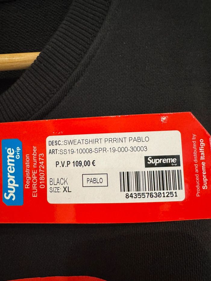 Pull / Sweat noir Supreme Taille XL - photo numéro 5