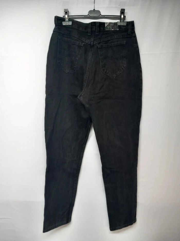 Jeans taille haute Lee Noir en coton - photo numéro 2