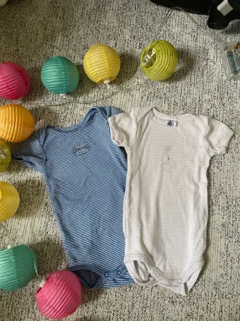 Lot de 2 bodies Petit Bateau