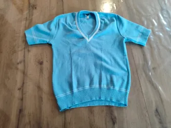 T-shirt Dralon Bleu Clair, Taille Unique, Style Sport Chic - Vintage et Confortable !