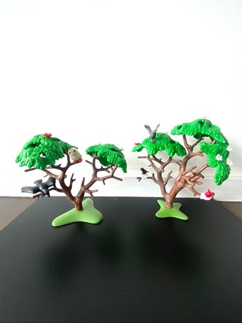 Playmobil ensemble arbres et oiseaux