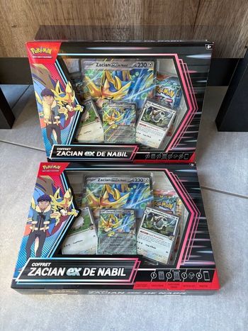 Carte Pokémon Lot 2 Coffret Zacian Ex de Nabil étincelles déferlantes, aventures ensemble Neuf