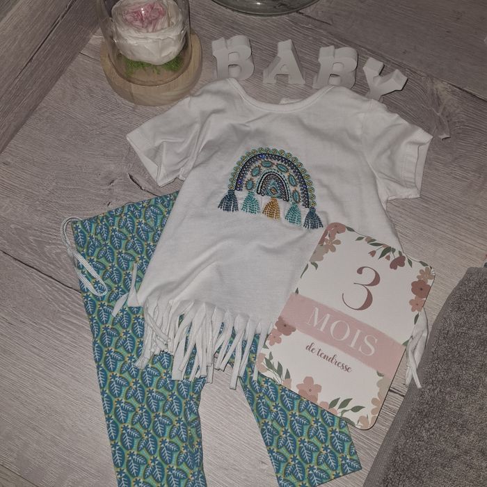 Ensemble 2 pièces 3 mois bébé fille