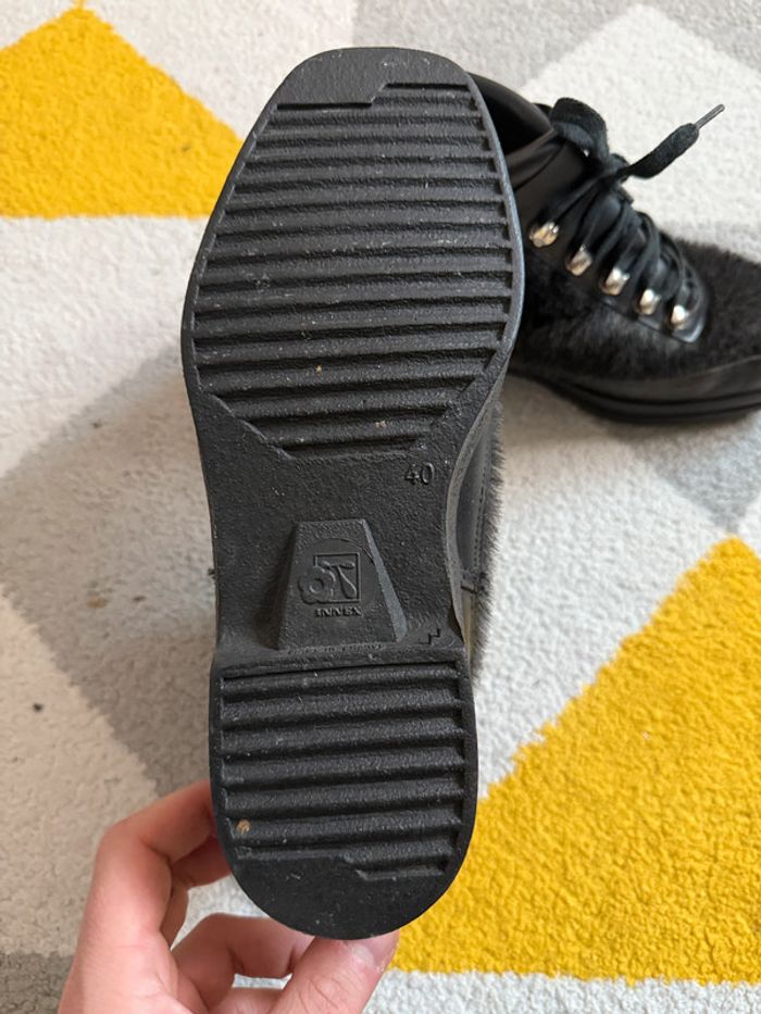 Bottes de neige en cuir vintage Taille 40 - photo numéro 4