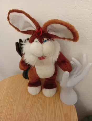 Brown bunny rabbit Peluche lapin vintage 1990 playmakers original spécial lapin de Pâques rigolo