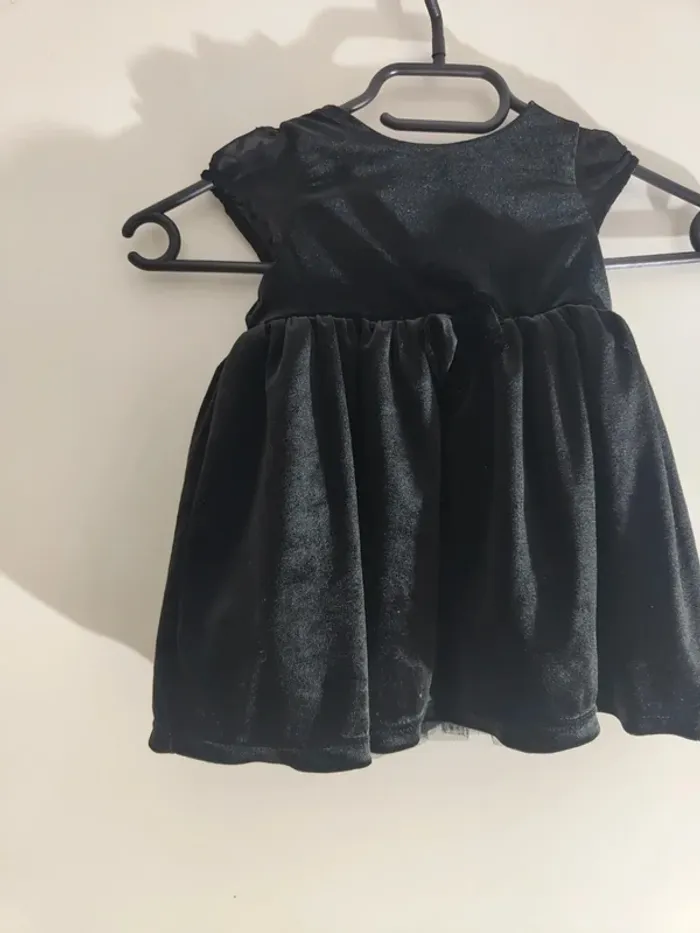 Jolie robe bébé fille velours 💎9mois💎 - photo numéro 3