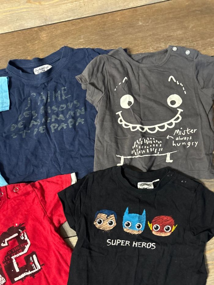 Lot tee shirt manches courtes 12 mois - photo numéro 4
