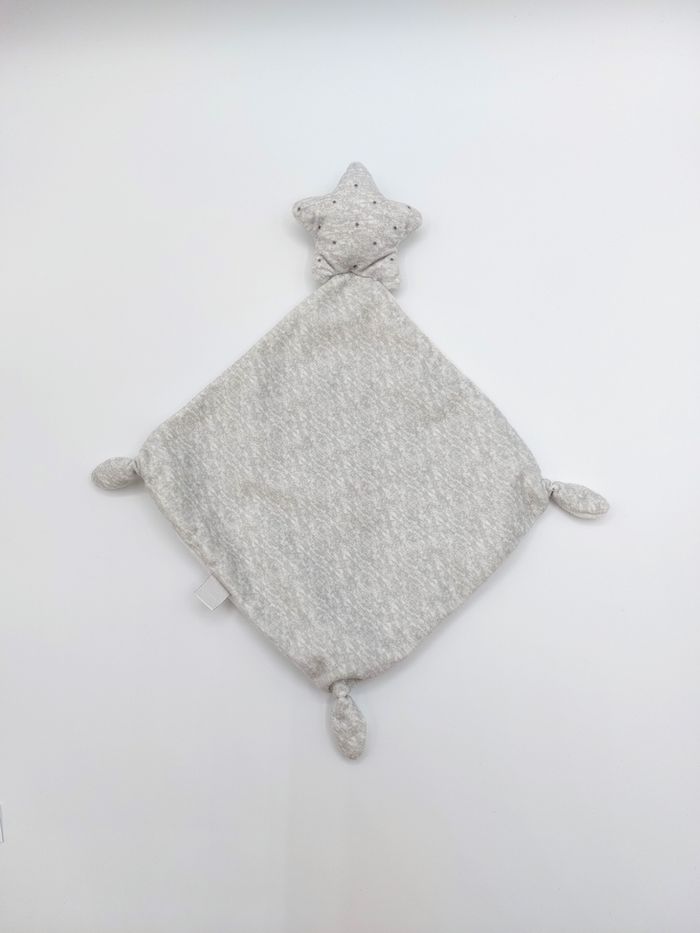 Doudou plat étoile gris blanc MOTS D’ENFANTS mon adorable étoile joues roses TBE - photo numéro 2