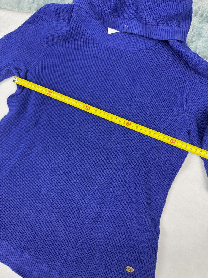 Pull col roulé Ralph Lauren bleu électrique Taille L femme - photo numéro 10