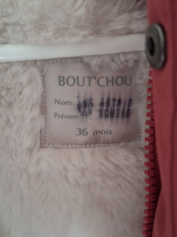 Parka capuche rouge / 3 ans / Bout'chou Monoprix - photo numéro 4