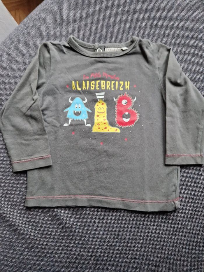 T-shirt A l'aise Breizh 12mois - photo numéro 2