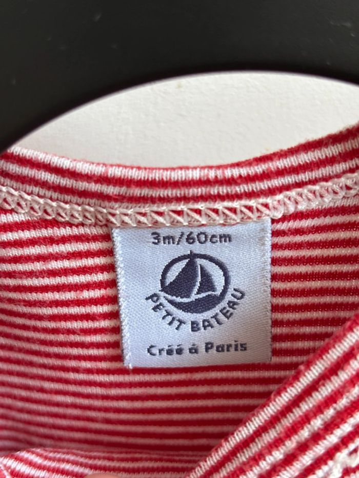 Lot 2 bodies rayés Petit Bateau 3 mois - photo numéro 5