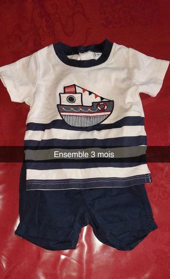 Ensemble 3 mois bebe garçon