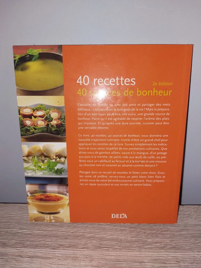 Livre 40 recettes 40 sources de bonheur - photo numéro 2