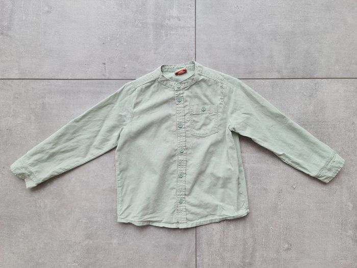Chemise col mao manches longues retroussable 3 ans