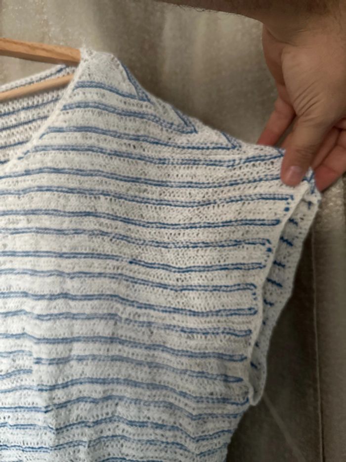 Pull femme Ralph Lauren rayé bleu/blanc – Taille XXXL – Très bon état - photo numéro 5