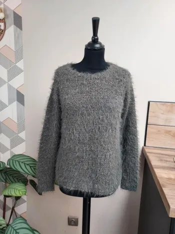Pull kaki Camaïeu effet poils Taille S