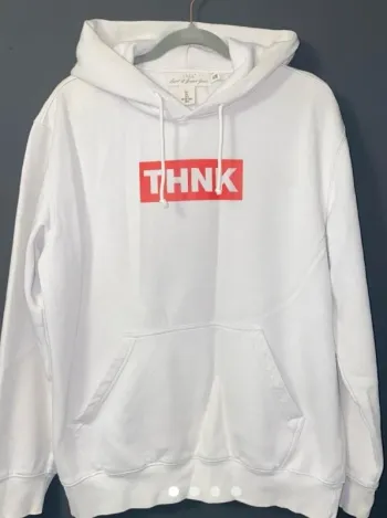 Sweat à capuche blanc
