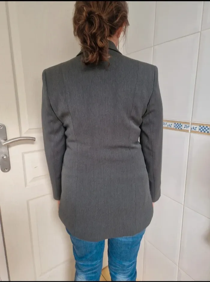 Jolie veste blazer grise femme taille L/40 - photo numéro 2