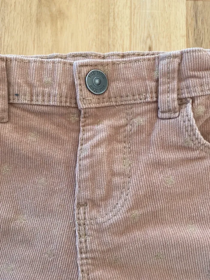 Pantalon slim kiabi rose étoile doré - photo numéro 2