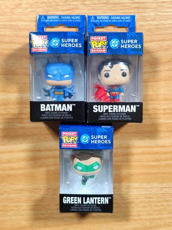 Lot 3 Pocket Pop! Keychains - DC Super Heroes