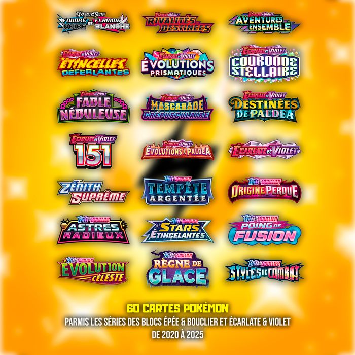 Lot de 60 cartes Pokémon - spécial électrique - photo numéro 3