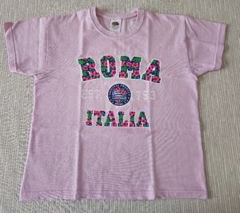 Tee-shirt rose 7-8 ans