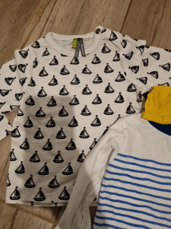 Lot de 3 t-shirts manches longues 9 mois - photo numéro 4