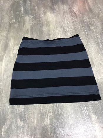 Mini jupe noir et gris/bleu