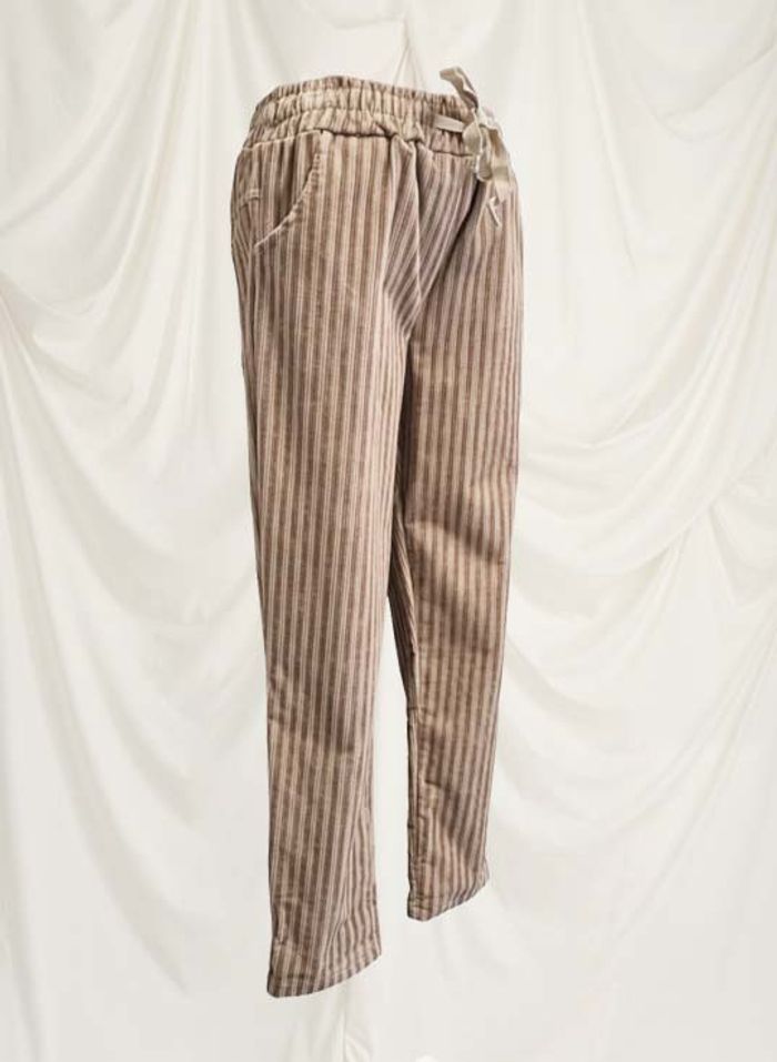 Pantalon Velours rayures nuance de beige - photo numéro 2