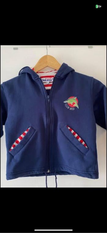 Club Med veste à capuche 5 ans