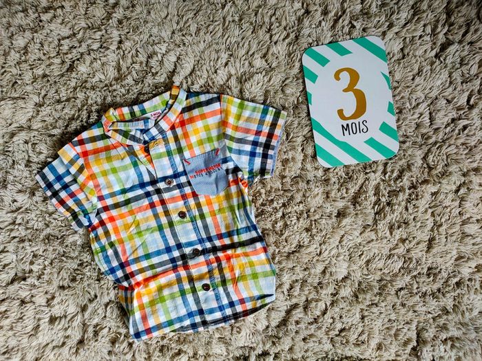 Ensemble salopette short et chemise manches courtes DPAM - photo numéro 3