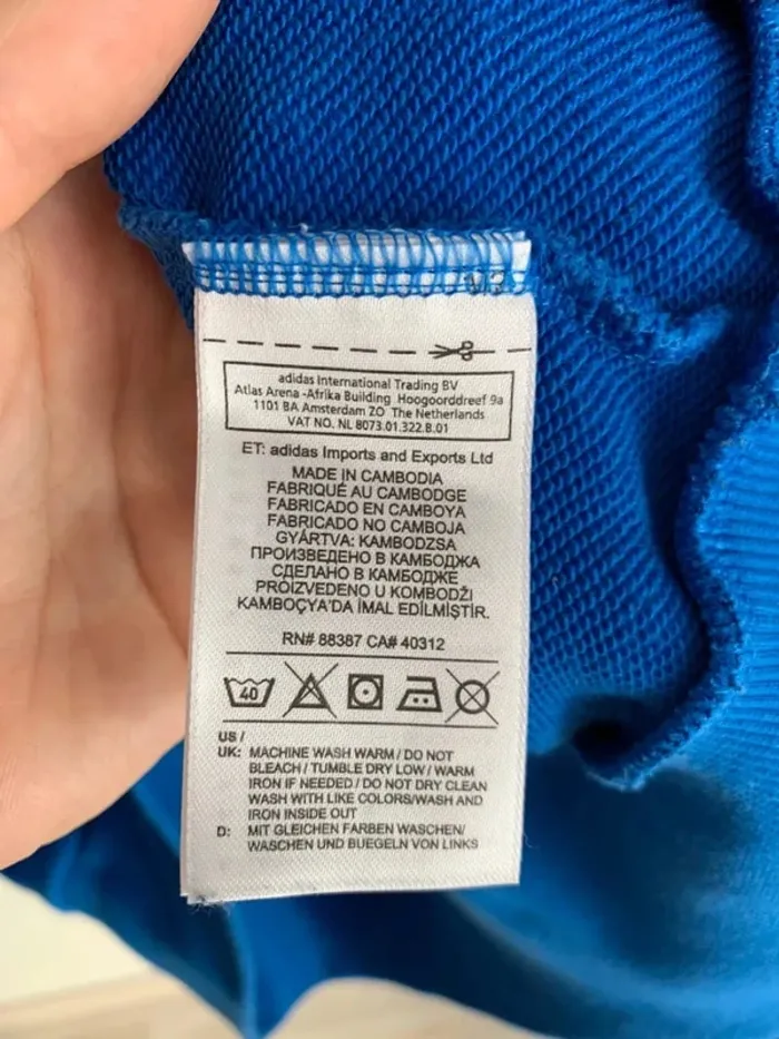 Pull adidas bleu taille M - photo numéro 4