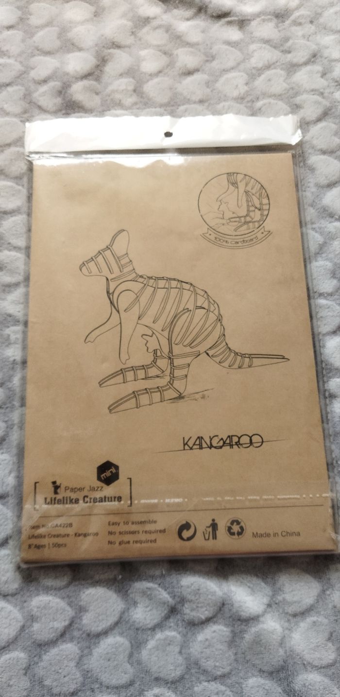 Puzzle 3d carton kangourou