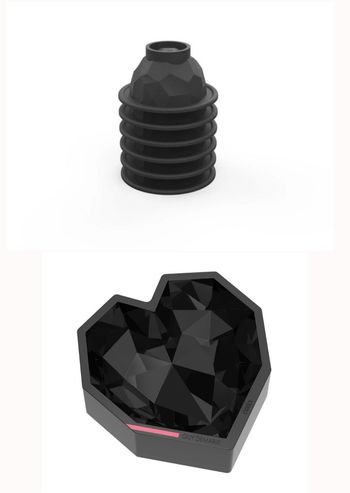 Moule coeur origami + moule 6 diamants Guy Demarle 