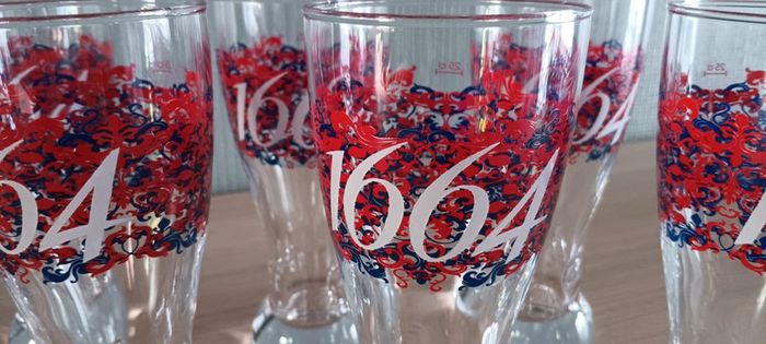 6 verres à bière 1664 édition collector - photo numéro 3