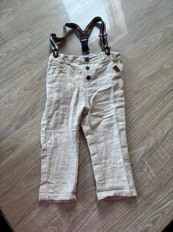 Pantalon à bretelles