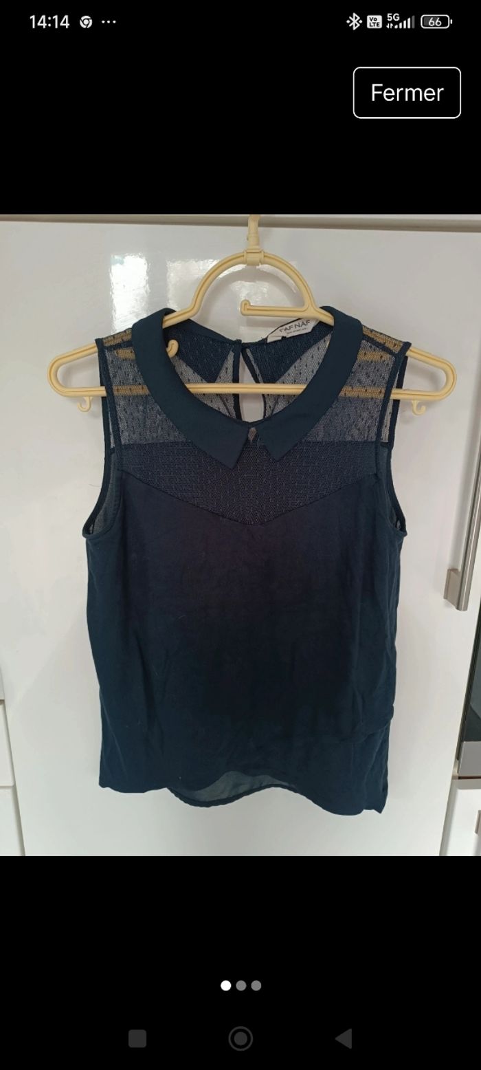 Débardeur Naf Naf bleu marine XS