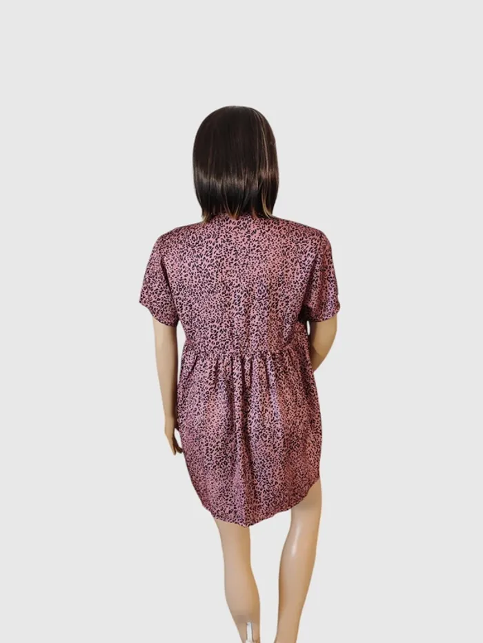 Robe chemise Missguided rose T.M - Imprimé animalier - photo numéro 4