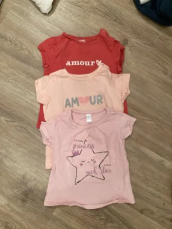 Lot 3 tee shirt 12 mois AMOUR