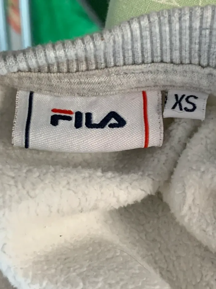 Sweat-shirt, Crewneck, Fila Gris - taille XS - S - photo numéro 7