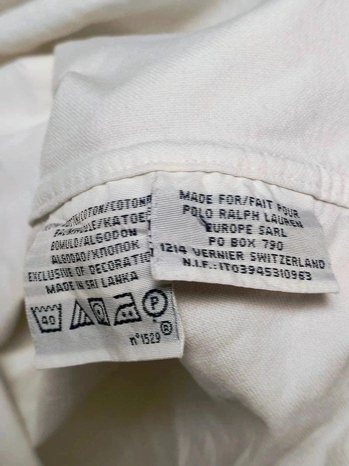 Chemise Ralph Lauren Classic Fit Blanche Vintage Y2K – Logo Brodé – Coton Haut de Gamme - photo numéro 8