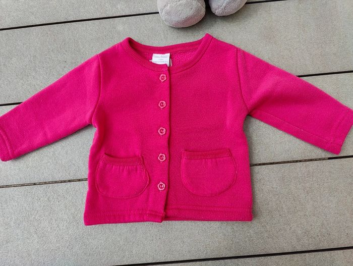 Gilet fushia fille 12 mois - photo numéro 2