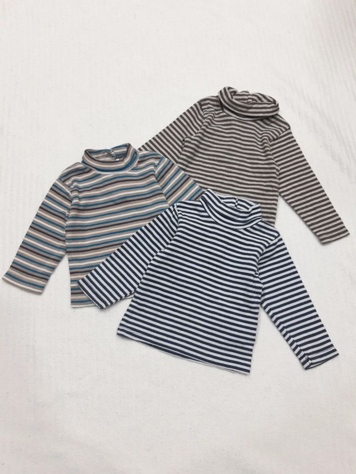 Lot de 3 sous pull à col roulé 9 mois