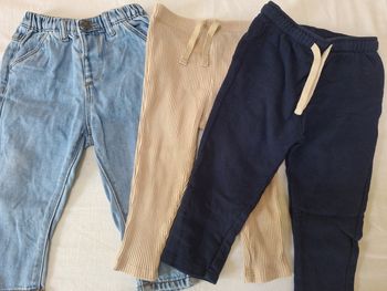 Lot de 3 bas (1 jean, 1 legging + 1 jogging), 18 mois